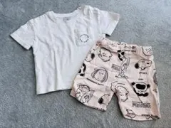 海外ベビー服⭐︎Tシャツと、SNOOPYのショートパンツセット　90cm