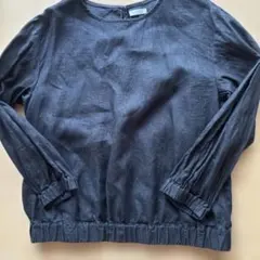 fog linen work リネン 長袖 ブラウス ブラックのサムネイル