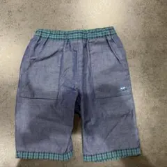 【美品】familiar チェック柄半ズボン 90cm