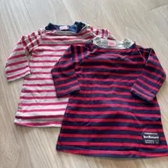 ホットビスケッツ　ミキハウス　長袖カットソー 2着セット