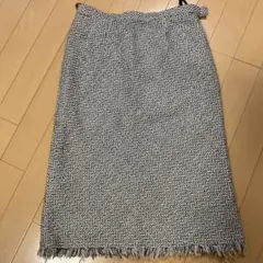 フリンジ付きツイードスカート NO.3232 サイズ70