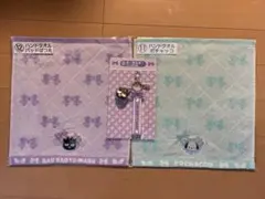 サンリオ当たりくじ　バッドばつ丸、ポチャッコハンドタオル&キーホルダーセット