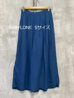 BABYLONE バビロン　ギャザーパンツ　ガウチョパンツ　ブルー Sのサムネイル