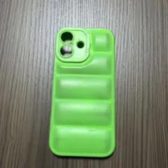 iPhone用ケース パファーデザイン ライトグリーン