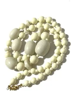 ロング ネックレス 貝殻風 アンティークアクセサリー 匿名発送