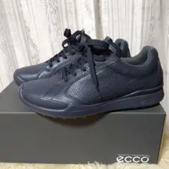ECCO ネイビー レザー スニーカー