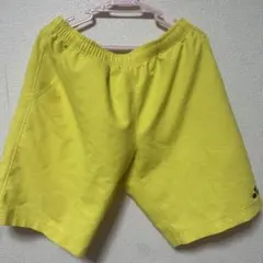 ヨネックス イエロー ハーフパンツ ウエストゴム ドローコード付き