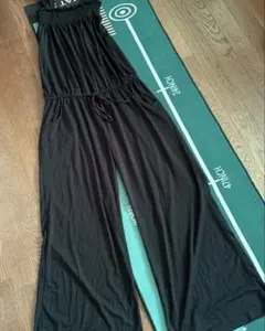 graffi♡ホルターネック オールインワン サロペット　フレアパンツ L