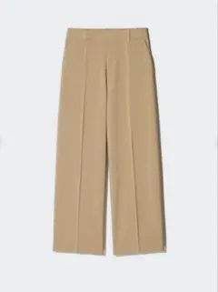美品★ユニクロ感動ワイドパンツ　M ベージュ　股下72