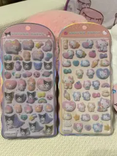 正規品 コットンパフィーシール クロミ マイメロ キティー サンリオ　2点