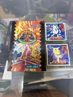 最強シール烈伝　改ポケモンシールコレクション 2枚入り　ピカチュウ　ミュウツー