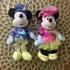 ディズニー　ミッキー ミニー イースター　2017 ぬいぐるみバッジ　2個セット