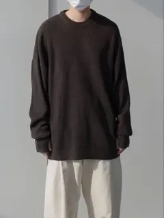 coln Fall Warmer Knit オーバー畦ニット