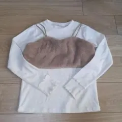 GU　ファー付きカットソー