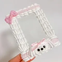 055 ホイップデコ トレカケース 硬質ケースデコ ピンク ホワイト わんわん