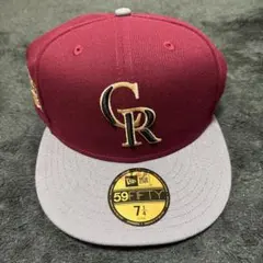 New Era 59FIFTY キャップ バーガンディ/グレー 7 1/4