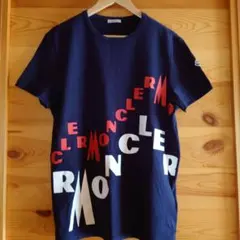 モンクレール Tシャツ プリントロゴ ダークネイビー Mサイズ 1T1023 
