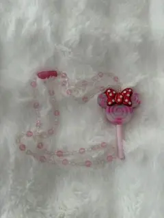 ディズニー ミニー キャンディ型ネックレス 光るおもちゃ ピンク