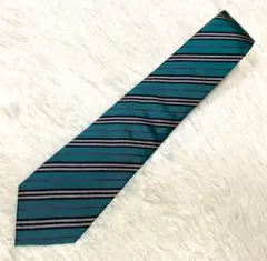 未使用級✨バーバリーブラックレーベル　ノバストライプ　緑ダークグリーン　大剣8㎝