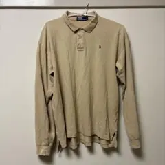 ベージュ 長袖 ポロシャツ　ラルフローレン　polo Ralph Lauren