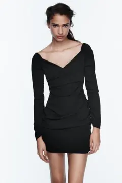 ZARAミニ ミディ ワンピース　おまけ売黒ワンピ2点セット