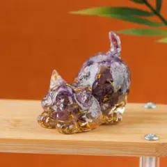 オルゴナイト✧︎.*猫‧₊✧︎.*ストロベリークォーツ✧︎.*大粒水晶入り