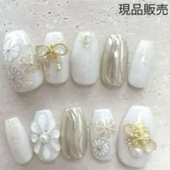 No.39 振袖ネイル　成人式ネイル　和柄ネイル　ネイルチップ　前撮り