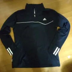 キキ様専用　adidas アディダス ネイビー ハーフジップ Tシャツ