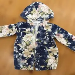 POLO フラワープリント フード付きトレーナー