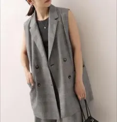 スローブイエナ リネン混ダブルジャケット ベージュ フリー 23SS 麻