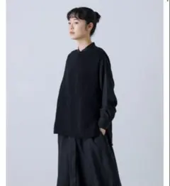 新品タグ付◆ NAVY かぐれ アルパカ混ワイドニットベスト　アーバンリサーチ 新品タグ付◇ NAVY かぐれ アルパカ混ワイドニットベスト