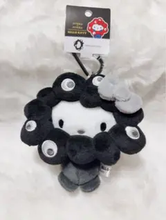 EXPO2025サンリオ 黒ミャクミャク　ハローキティ　カラビナ付きぬいぐるみ