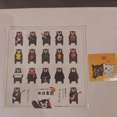 くまモンシール　クロネコ　シロネコ　ステッカー