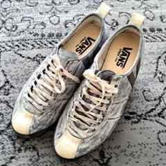 VANSスニーカーメンズ25.5ヴィンテージ水色シューズoff the wall