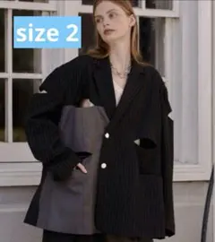 【完売品】seyto ジャケット seyto（セイト）の「Tulle layered semi double tailored jacket