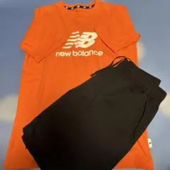 New Balance オレンジ Tシャツ 上160 下S