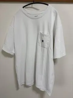 Needles パピヨン刺繍 ポケットTシャツ ホワイト Lのサムネイル