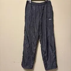 防寒 FILA ジャージ パンツ ブラック 内側フリース