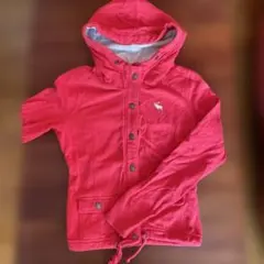 アバクロ abecrombie&fitch Msize フルジップパーカー 赤か