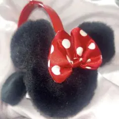 ディズニー ミニー イヤーマフ 耳あて 水玉 ブラック y2k ヒョウ柄
