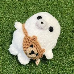 ミニビーンズ あざらし ぬい服 ぬい活 あみぐるみ くまのポシェット カバン ①