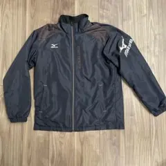 MIZUNO ミズノ ウインドブレーカー M 裏地付き ビッグロゴ ネイビー