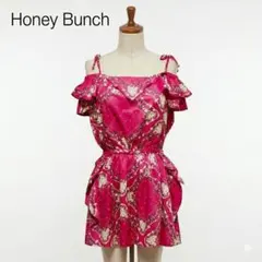 早い者勝ち★ハニーバンチ オフショルワンピース ピンク 花柄 ペイズリー フリー