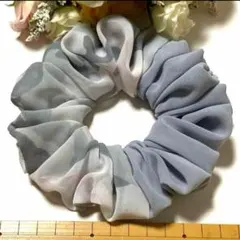 ハンドメイドシュシュ☆シフォン迷彩ミックス