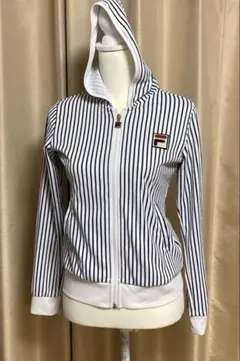FILA ストライプ柄 ジップアップパーカー　Mのサムネイル