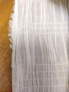 ホワイト　 シャーリング生地 耳まで クルクル　ふわふわ