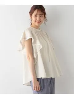 【匿名配送】global work ハシゴレースフリルブラウスのサムネイル