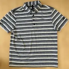adidas golfストライプ ポロシャツ 半袖