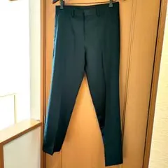 kansai スラックス ビジネスパンツ W79 黒ストライプ　③のサムネイル