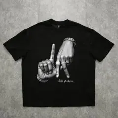 △Y2K ロサンゼルスプリント ユニセックス Tシャツ 半袖 opium　ブラッ